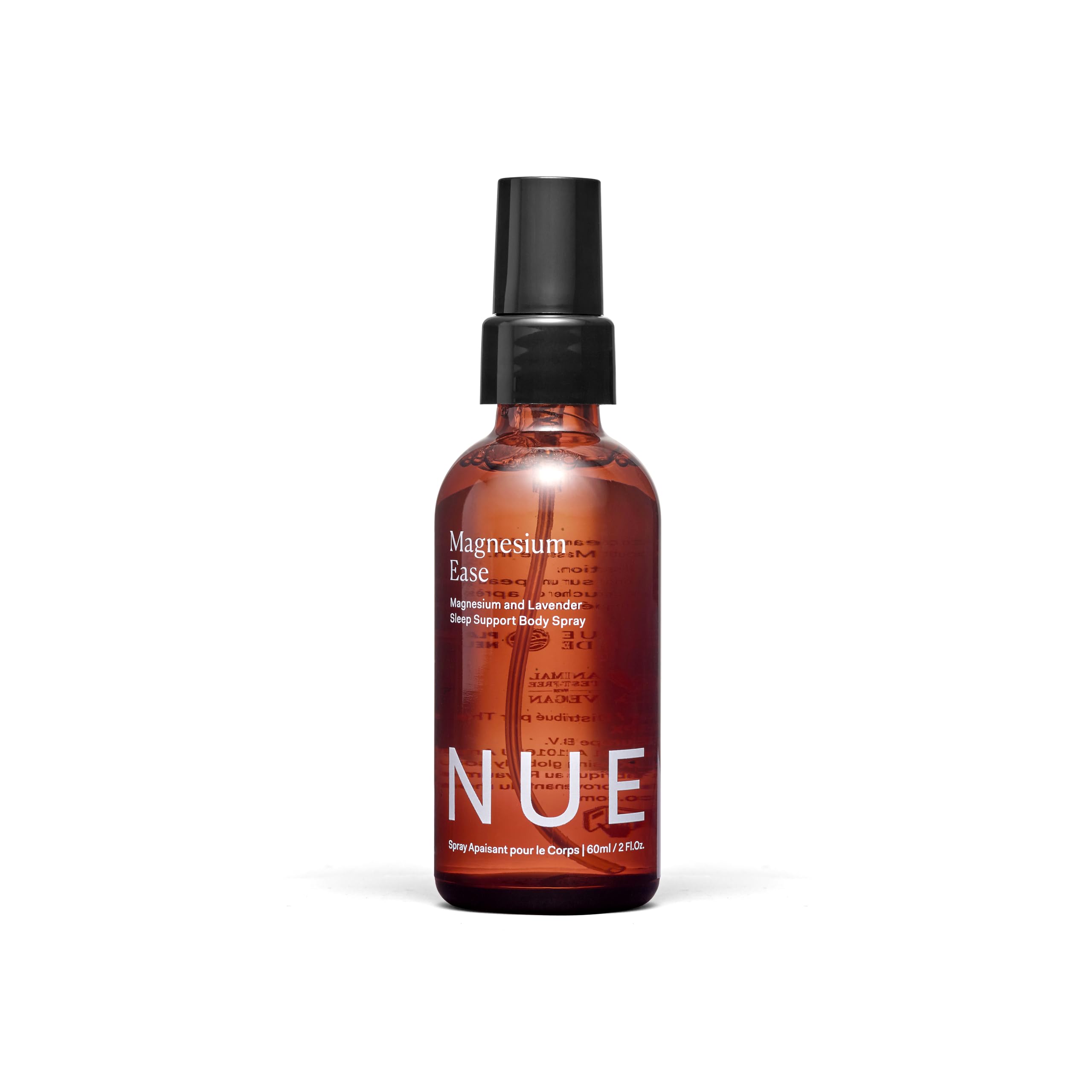 The Nue Co Magnesium Ease spray bottle closeup for quick muscle relaxation