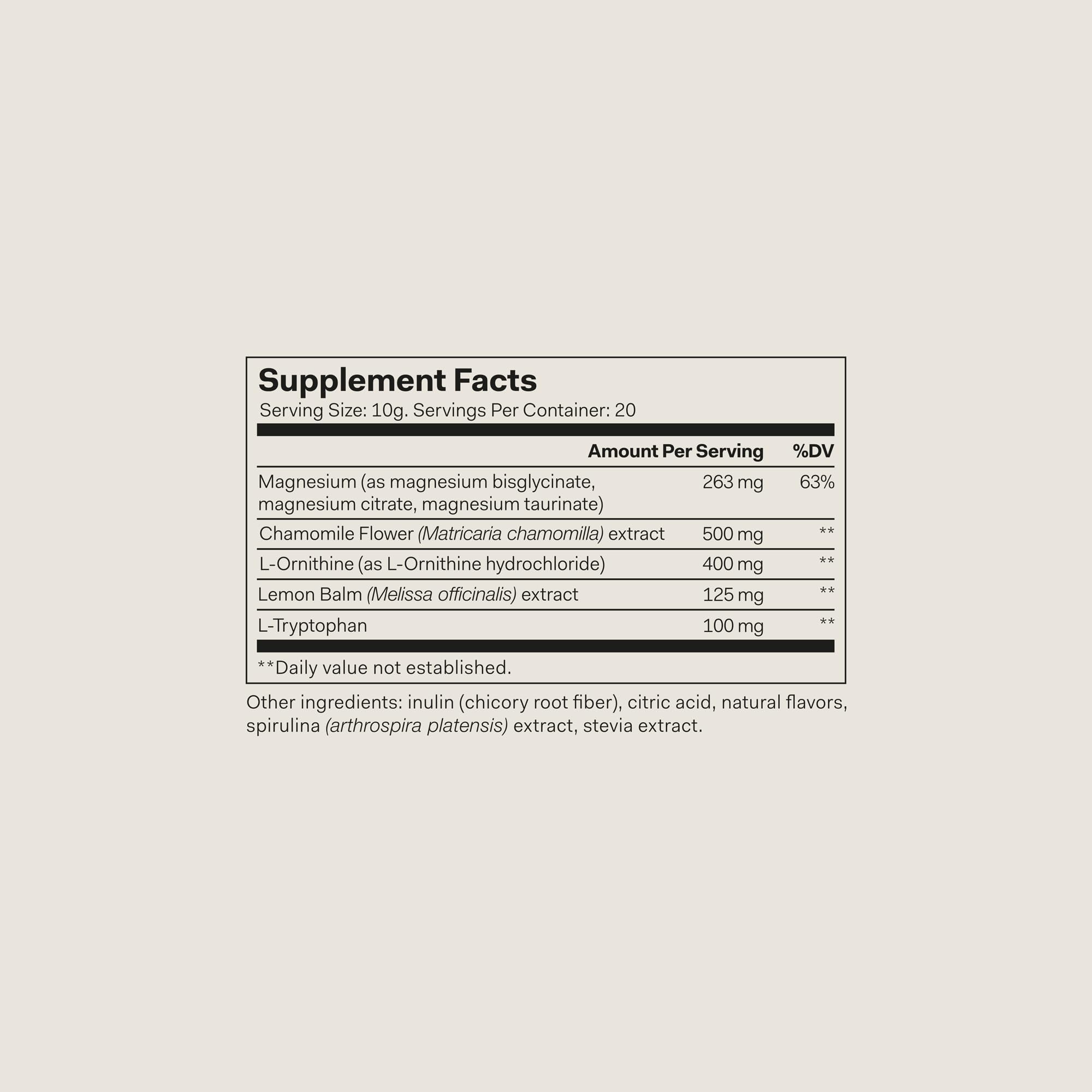 Close-up of The Nue Co Magnesium Gut Barrier+ product label