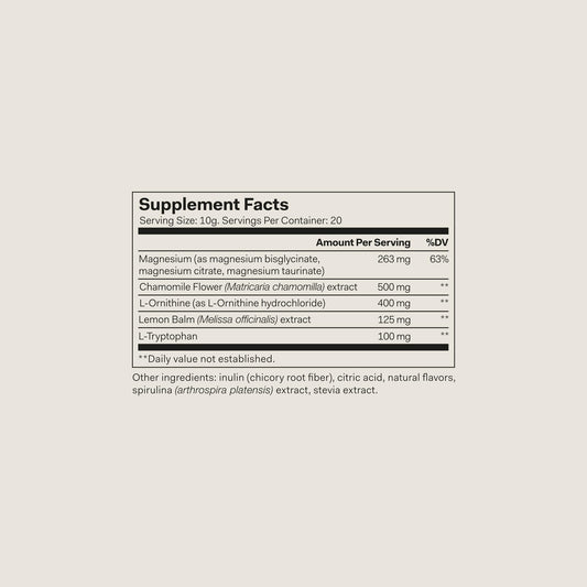 Close-up of The Nue Co Magnesium Gut Barrier+ product label
