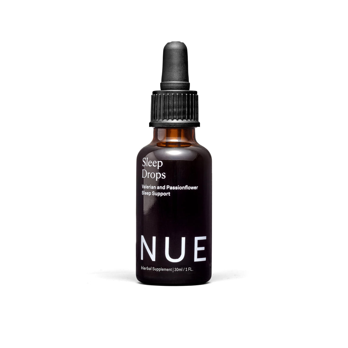 The Nue Co Sleep Drops bottle on a white background