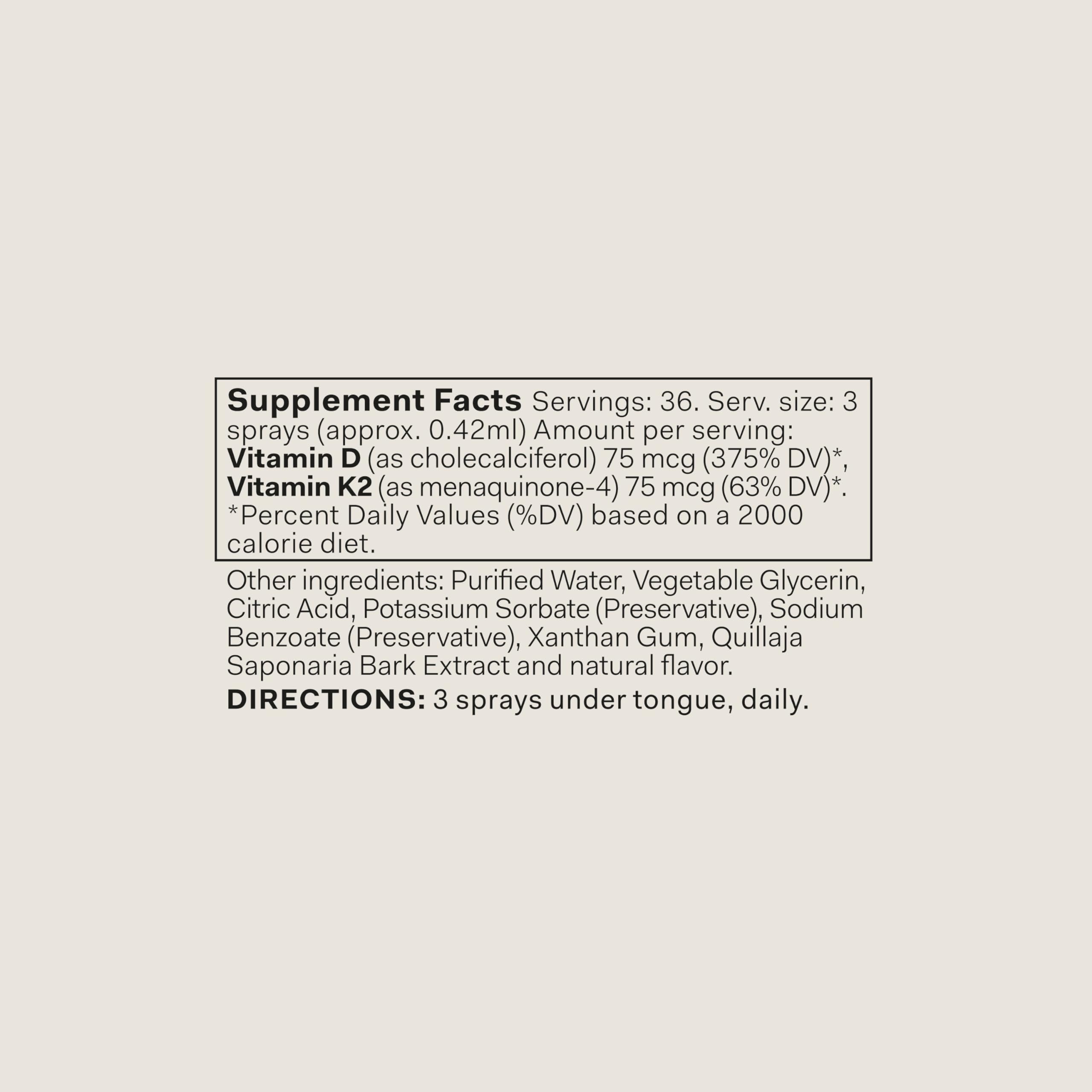 The Nue Co Vitamin D Spray packaging close-up