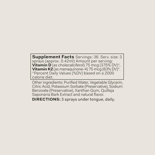 The Nue Co Vitamin D Spray packaging close-up