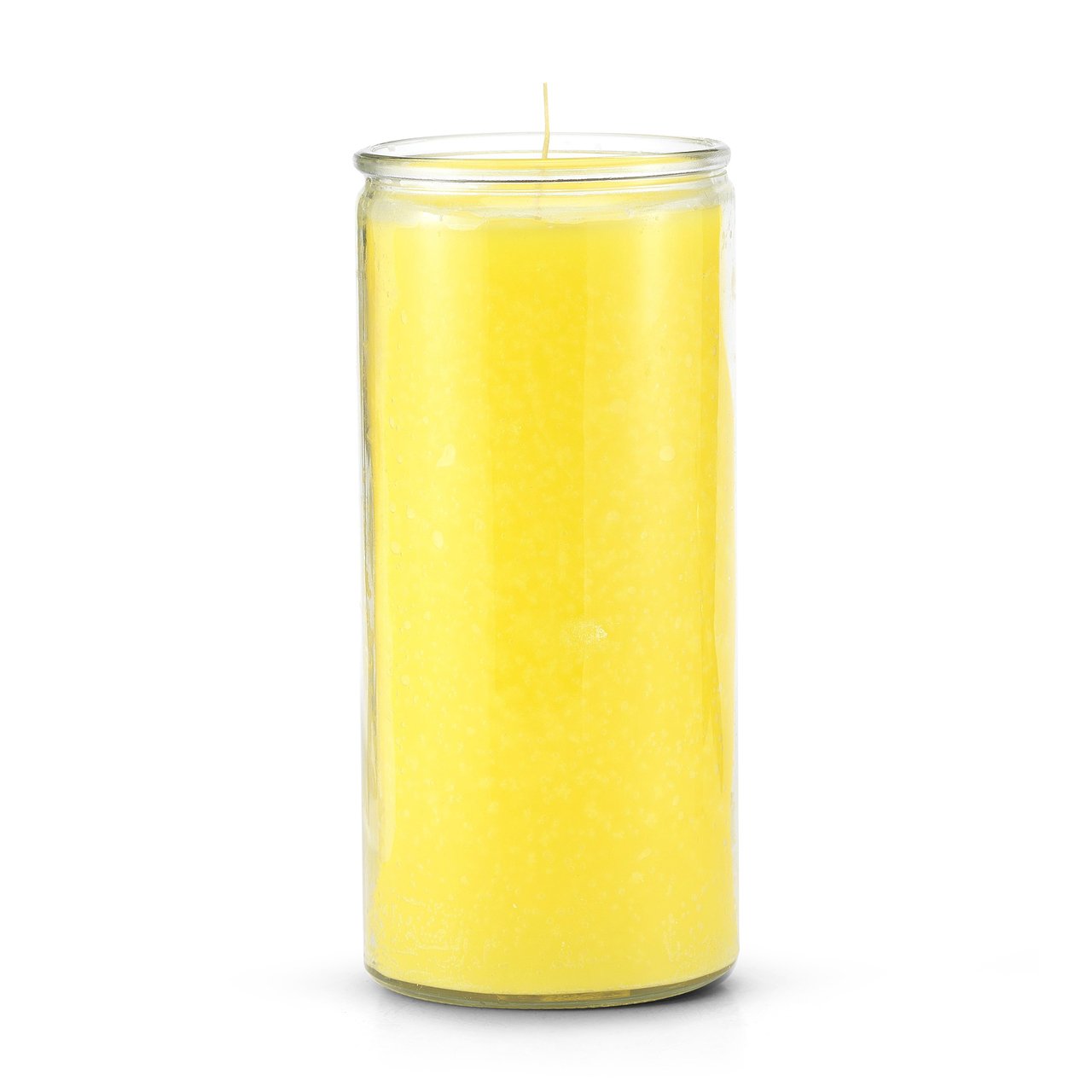 The Original Candle Company 14 Day Plain Yellow Candle side view for focused creativity sessions.