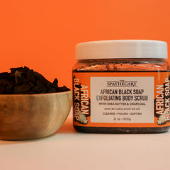 The Spathecary Grapefruit Orange Mimosa scrub in a 21 oz jar for home use.