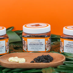 Packaging label of The Spathecary Grapefruit Orange Mimosa scrub highlighting cruelty-free stance.