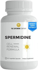 The Supermom Spermidine supplement bottle – front view with label