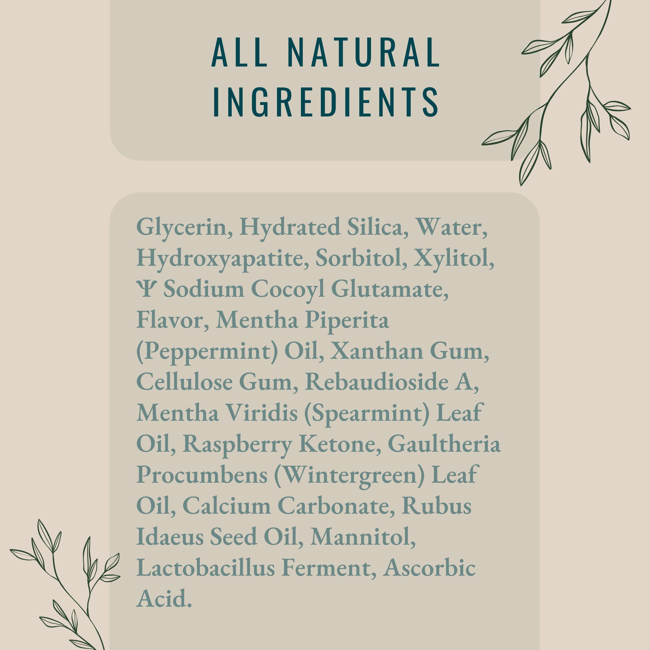 Vanilla mint flavor elements with mint leaves and vanilla