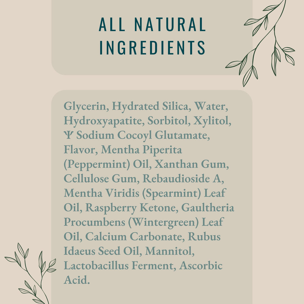 Vanilla mint flavor elements with mint leaves and vanilla