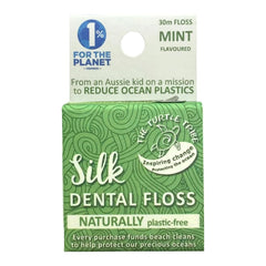 Natural silk dental floss 30m (33 yards) wound on a spool