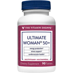 Front label of Ultimate Woman 50+ Multivitamin bottle