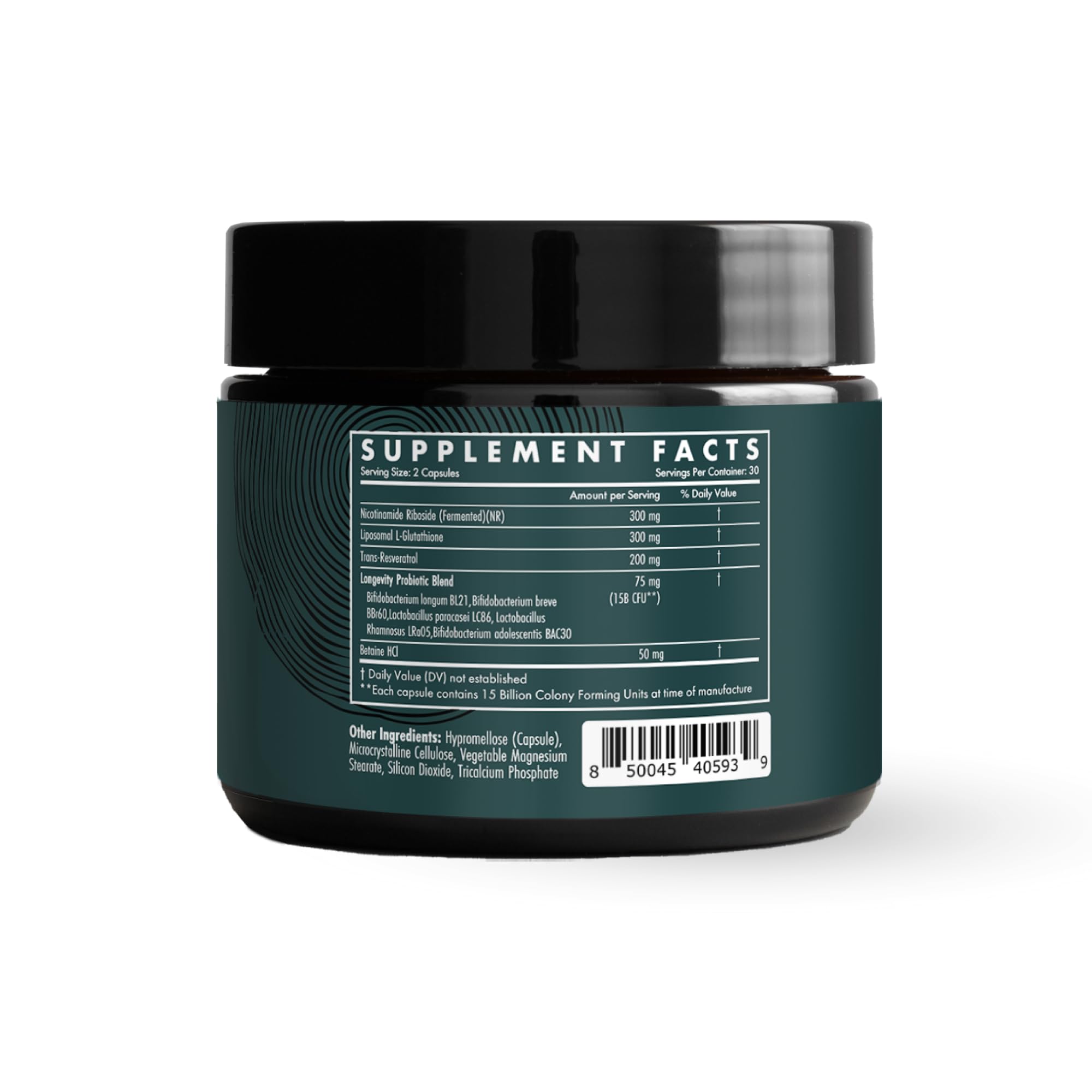 Probiotic Bifidobacterium 15B CFU illustration for Longevity formula