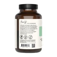 Mind Lift capsules closeup highlighting GABA and DHA for cognitive balance.