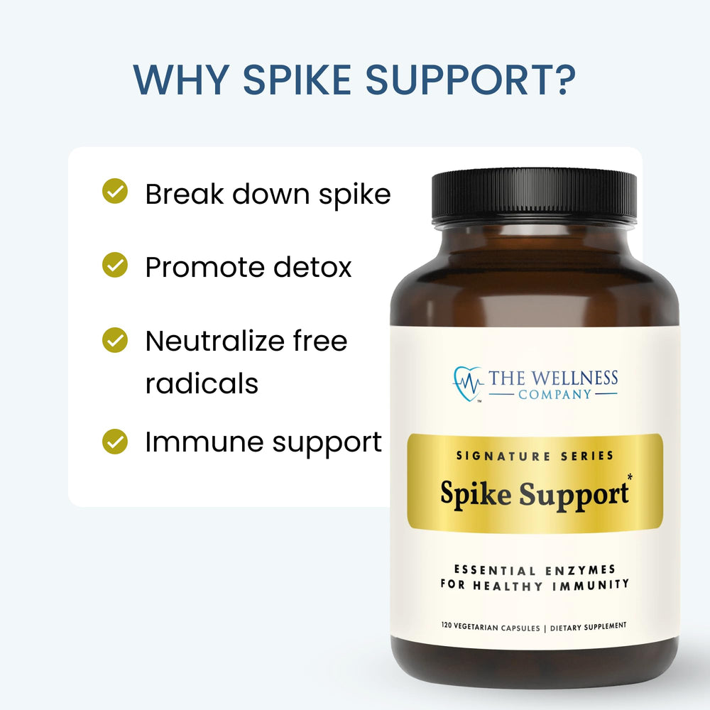 Spike Support label close-up communicates vegan and gluten-free standards.