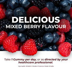Product packaging graphic with vitamins and natural ingredients