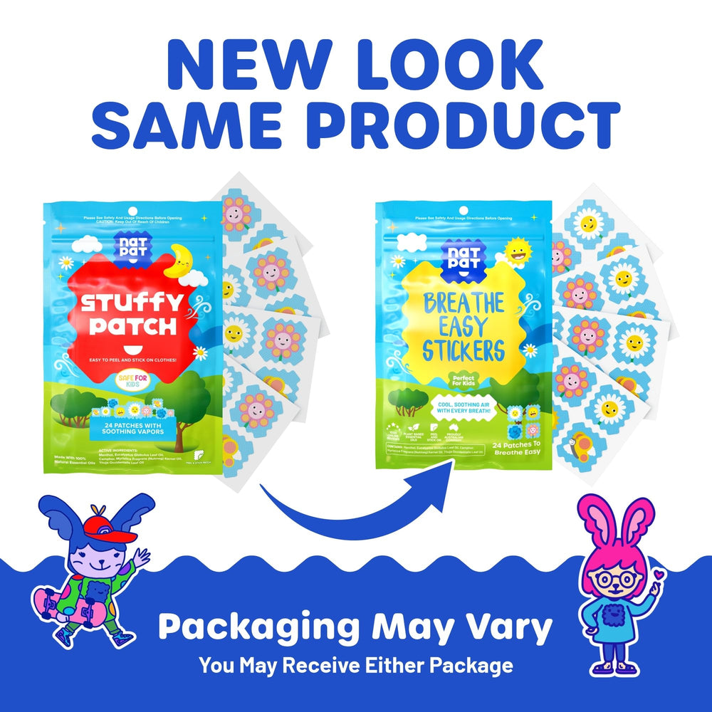 Usage-ready visuals: easy sticker application and on-the-go relief routine.