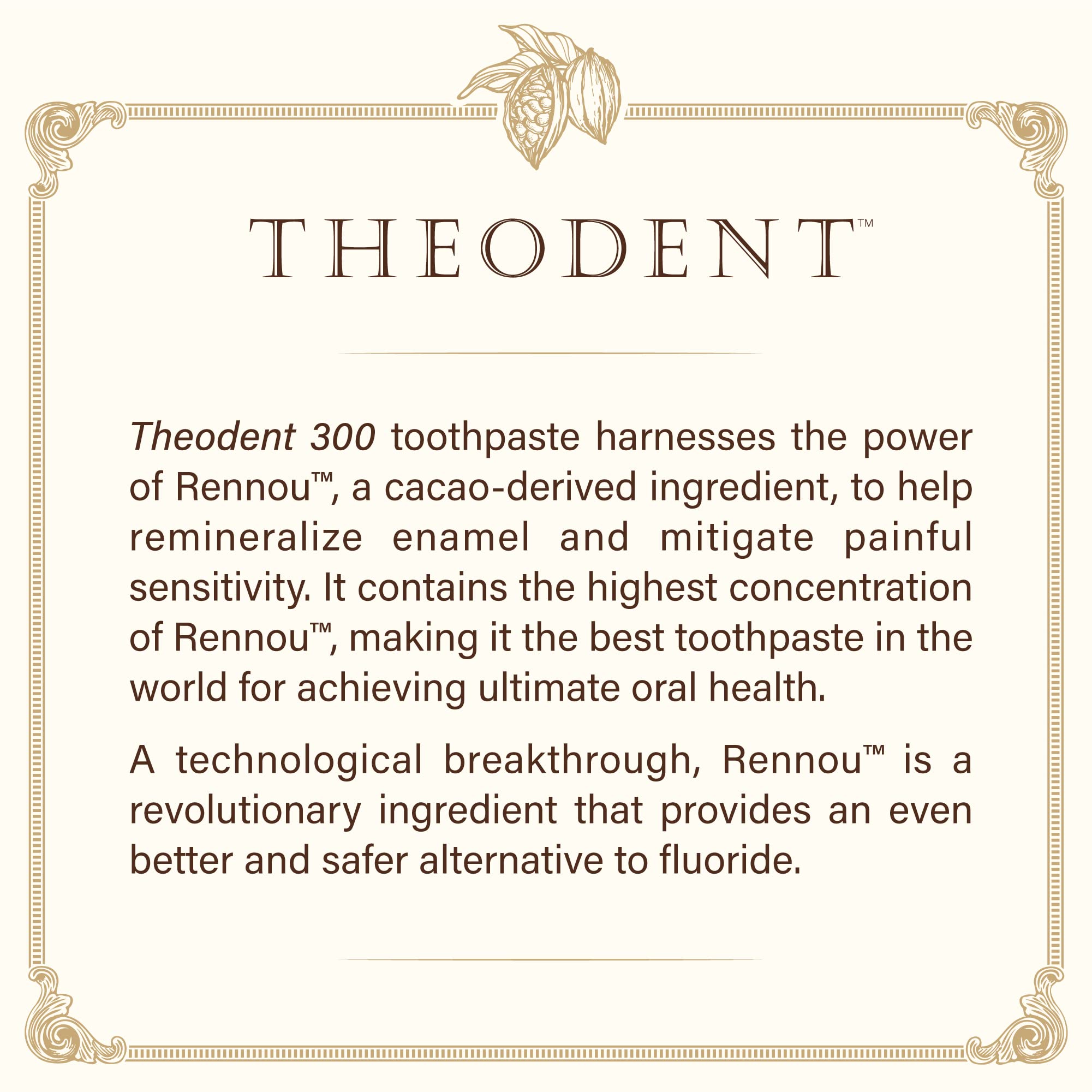 Depiction of relief from enamel sensitivity with Theodent 300
