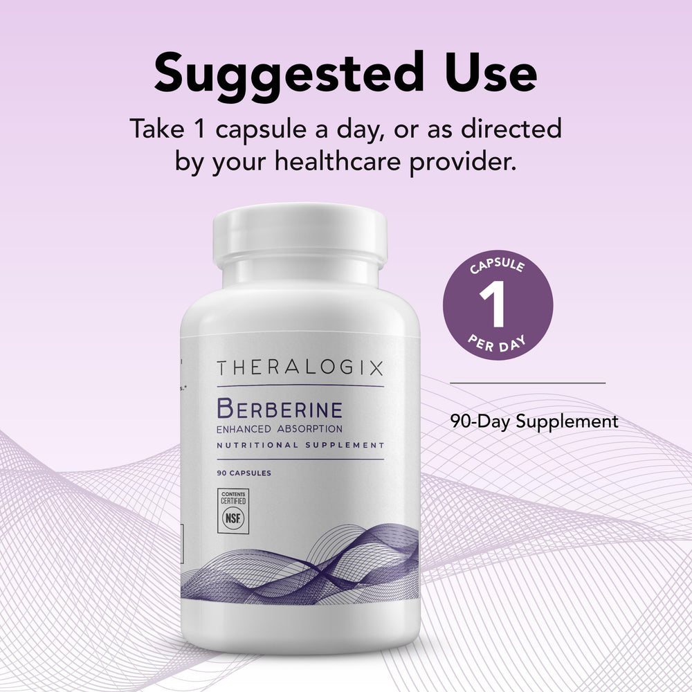 Theralogix Berberine with grape seed extract image signaling antioxidant support.