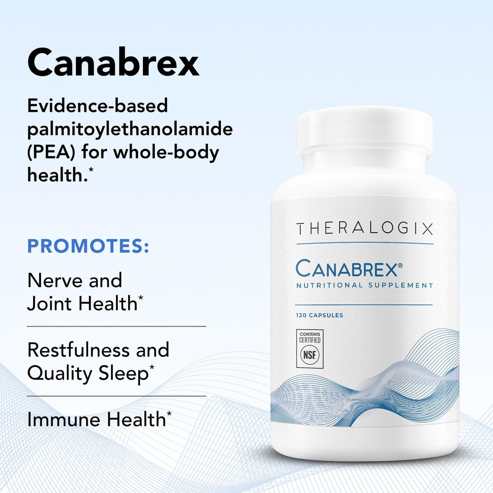 NSF Certified purity label on Theralogix Canabrex packaging