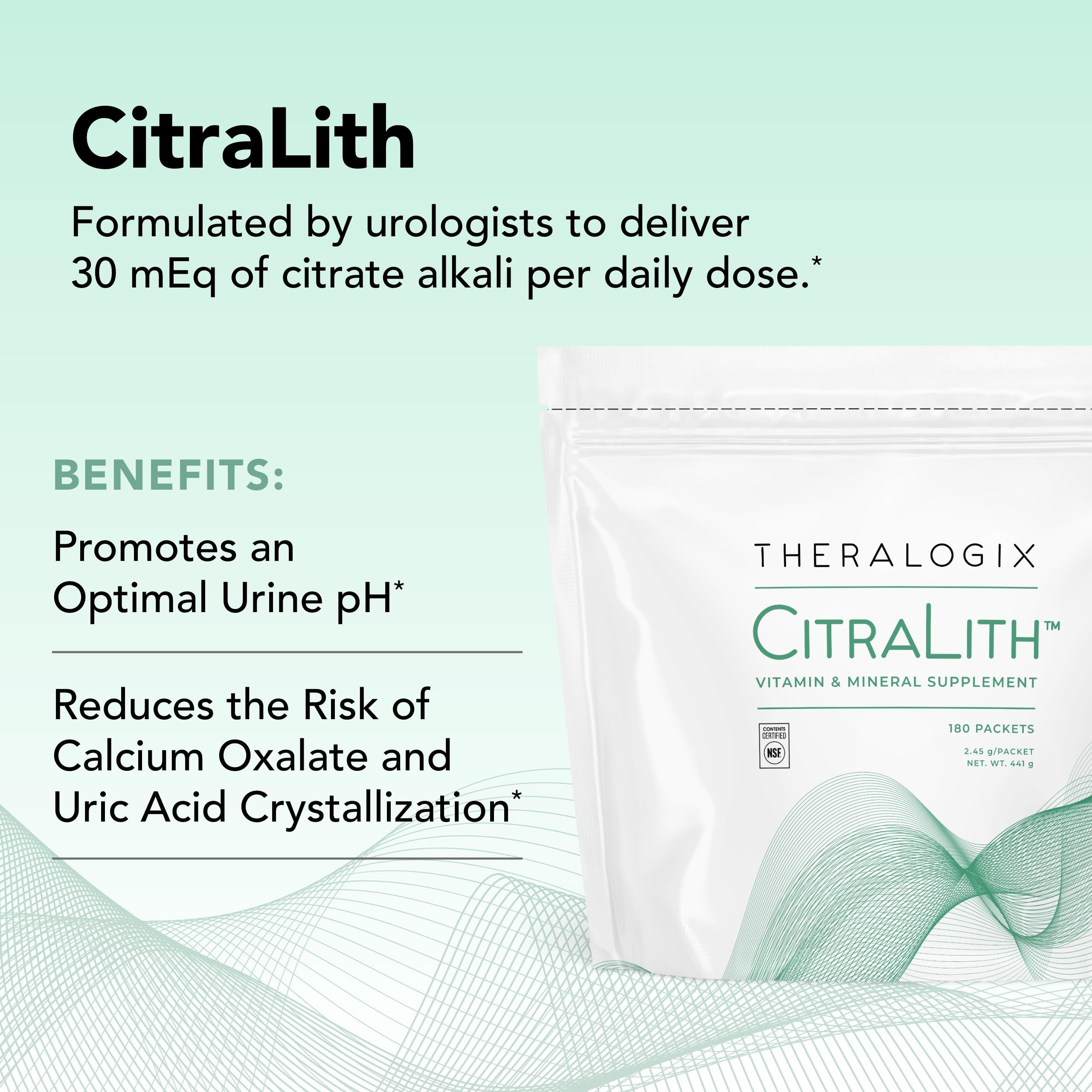 180 packets delivering a 90-day supply of CitraLith for kidney support