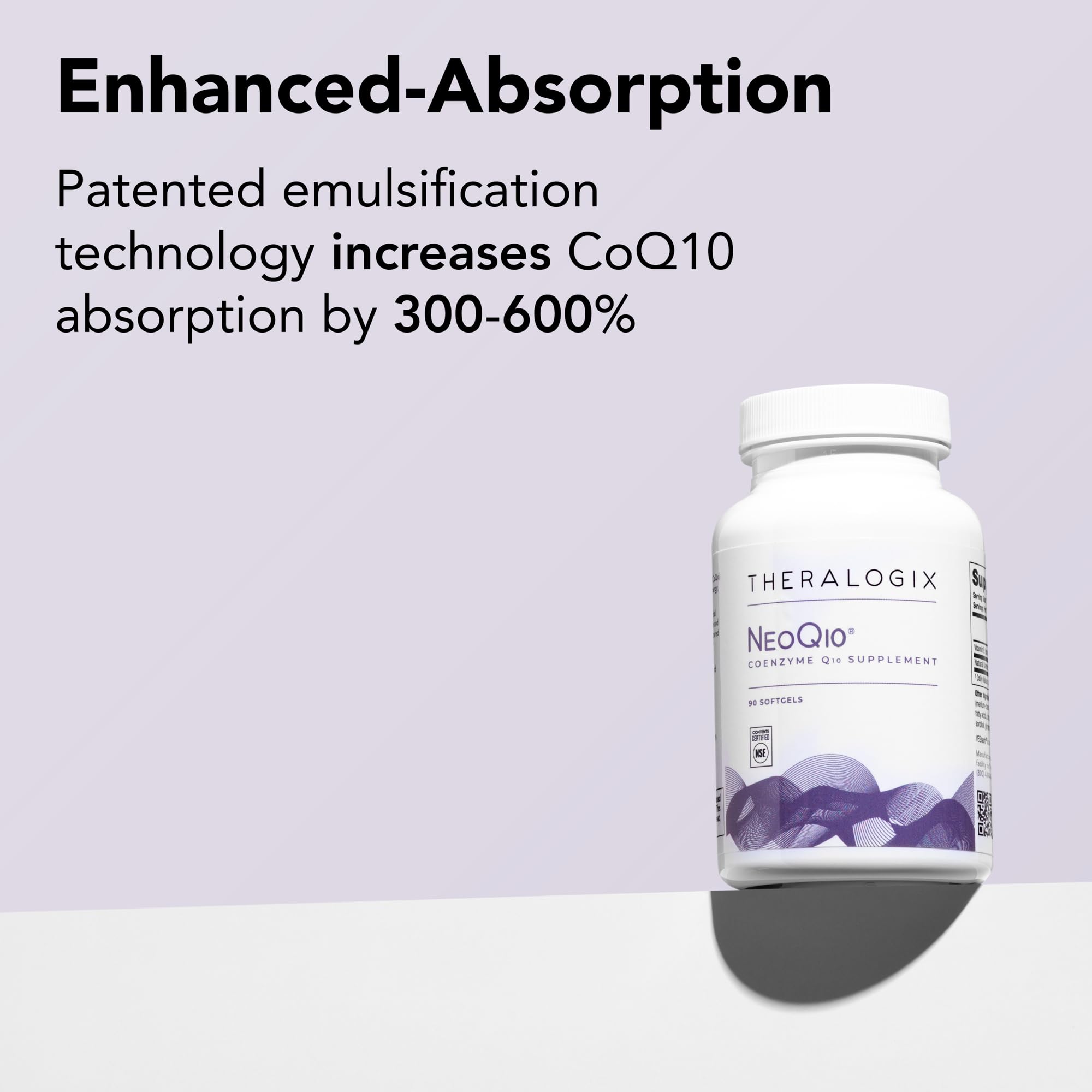 Graphic highlighting NeoQ10 heart health benefits