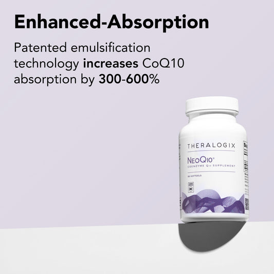 Graphic highlighting NeoQ10 heart health benefits