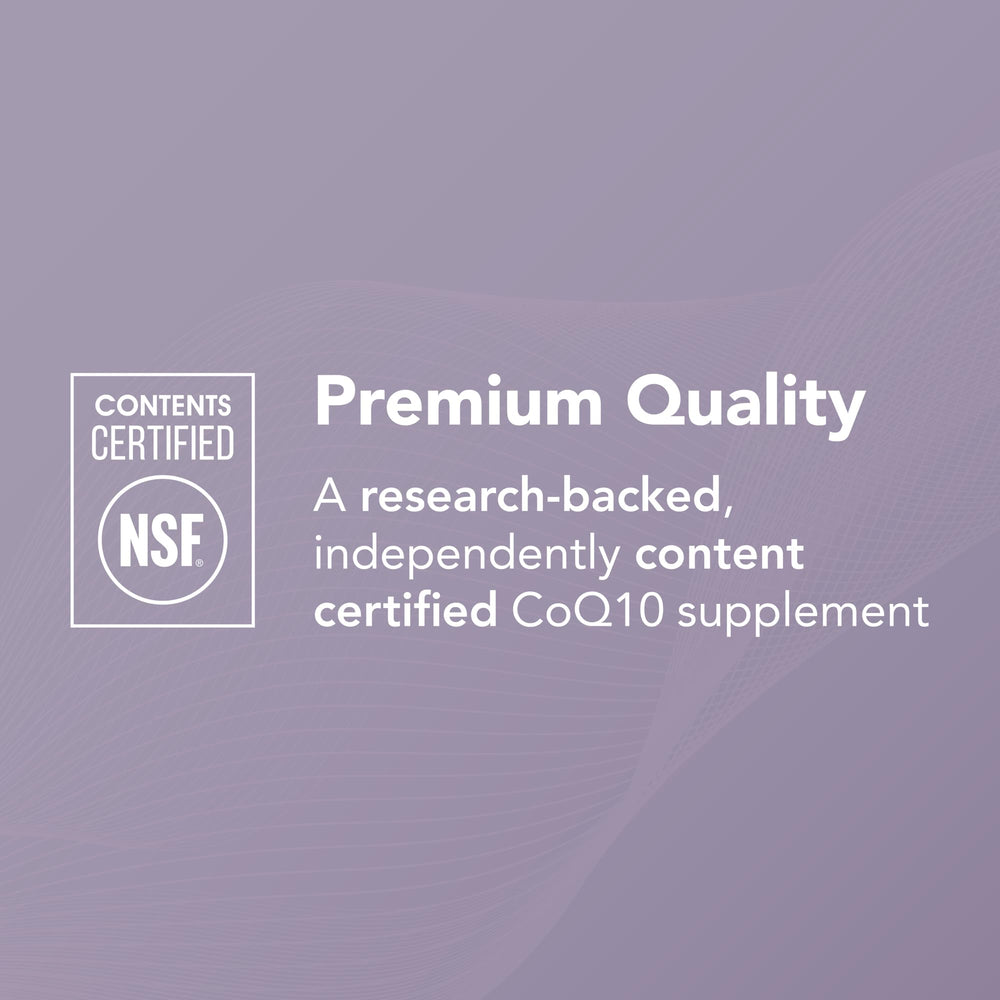 NSF Certified potency and purity seal on packaging