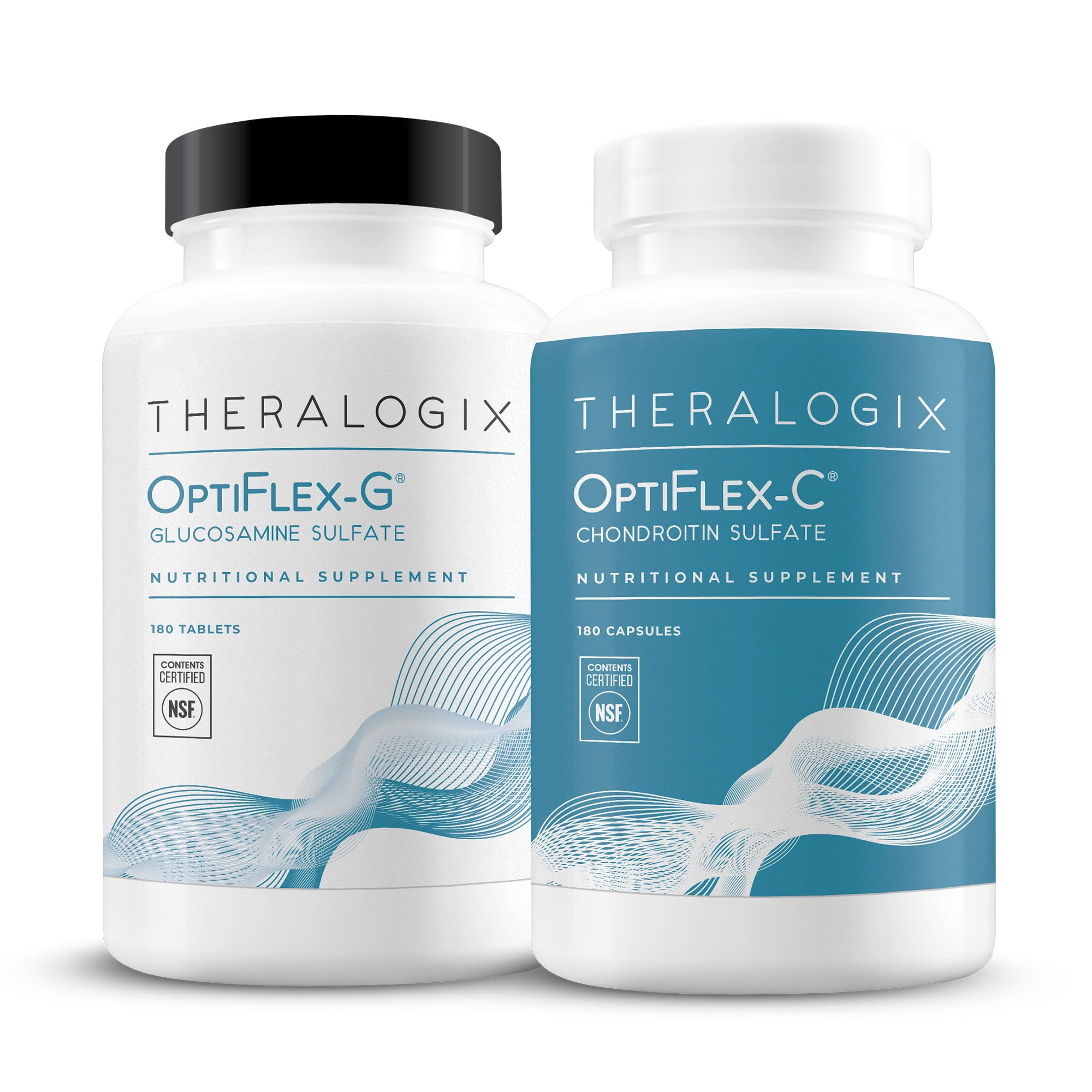 Theralogix OptiFlex Complete hero image showing 180 capsules and 180 tablets