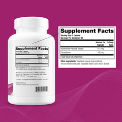Theralogix OvaNAD+ bottle back label with ingredients and vegan formula.
