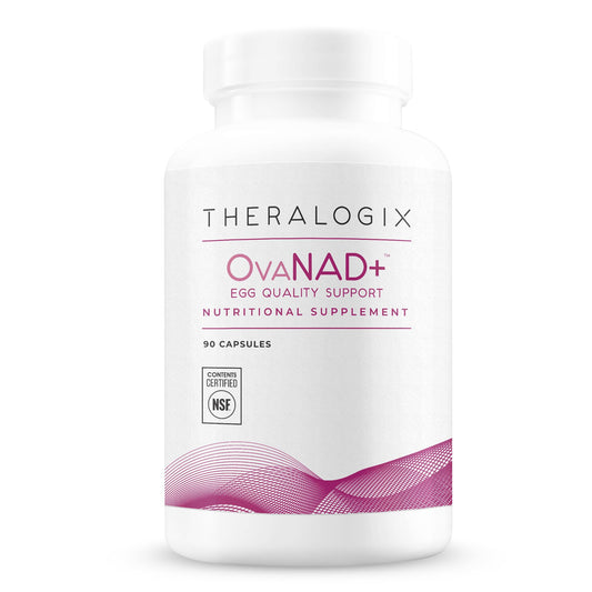 Theralogix OvaNAD+ bottle and packaging