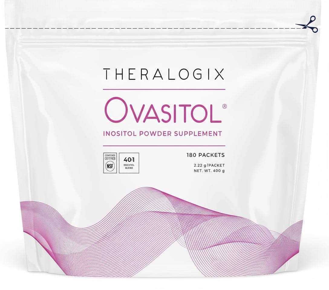 Hero image: Theralogix Ovasitol Inositol Powder Packets (180 packets for a 90-day supply)