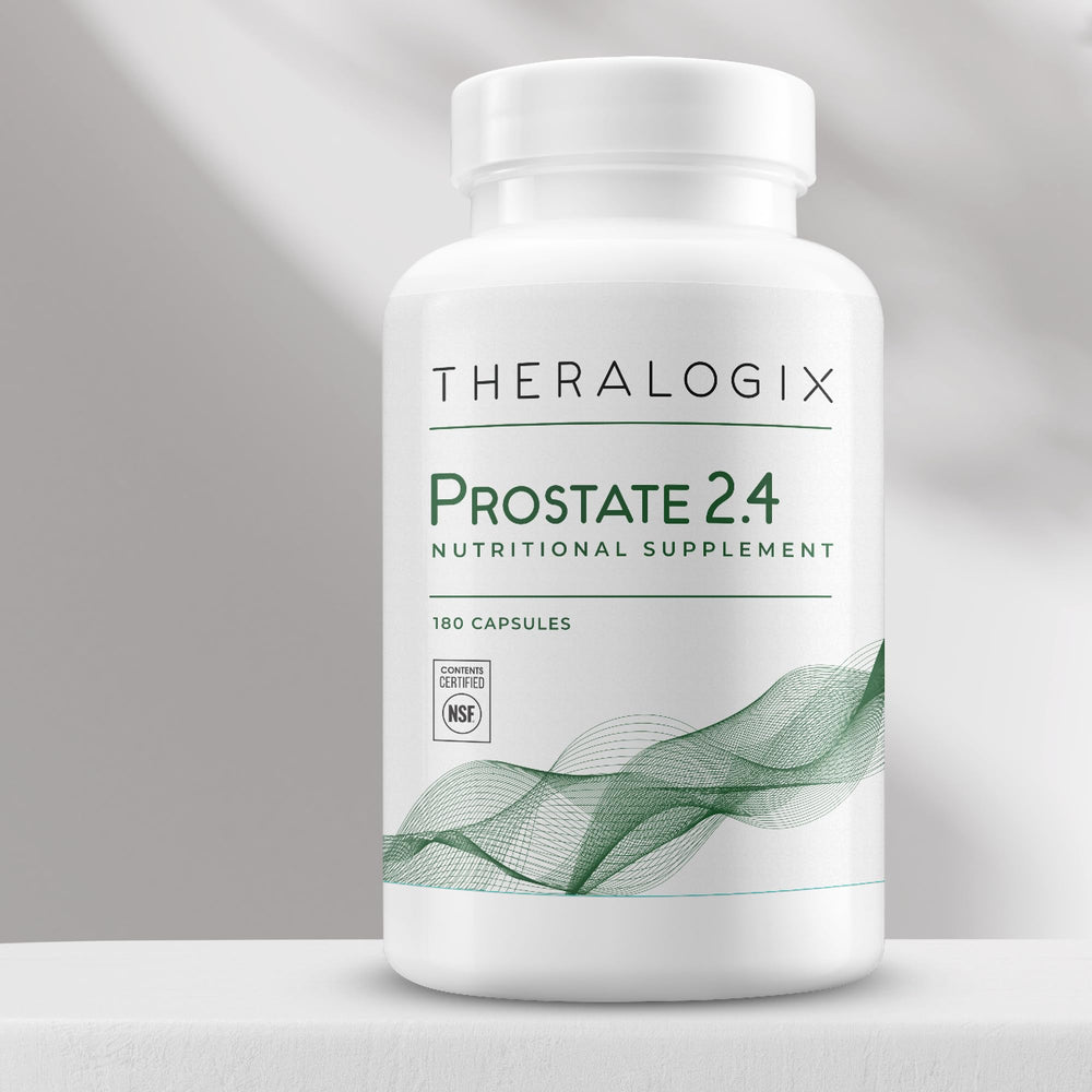 Front packaging shot of Theralogix Prostate 2.4 180-capsule bottle