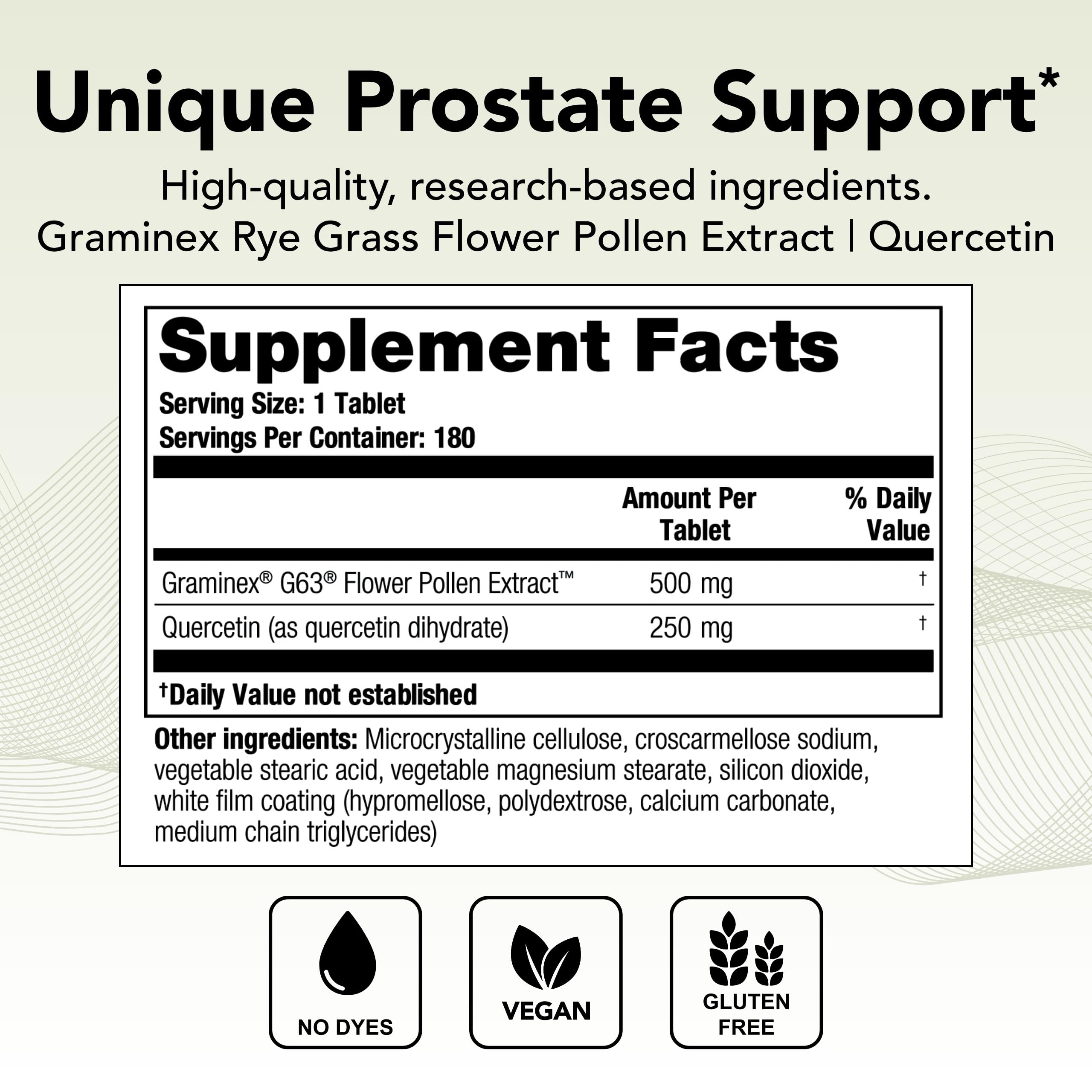 NSF certification label on Prostate PQ