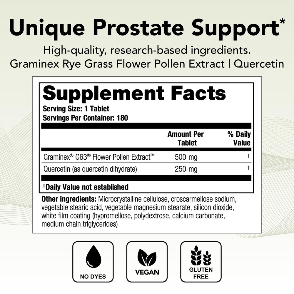 NSF certification label on Prostate PQ