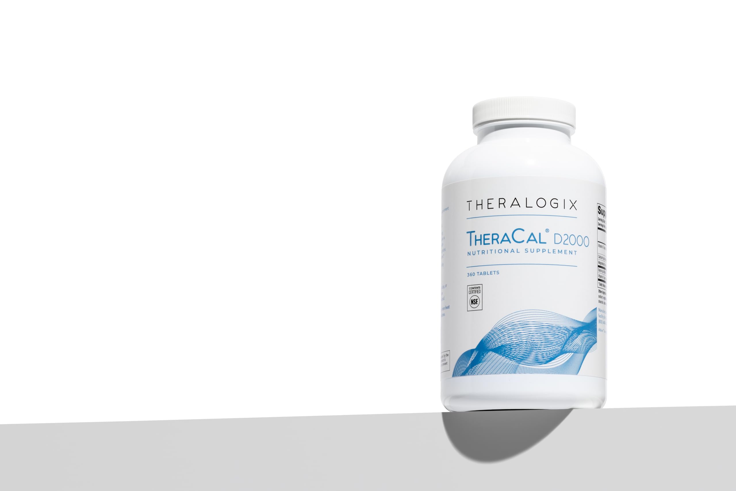 Theralogix TheraCal D2000 bottle on kitchen counter for daily use