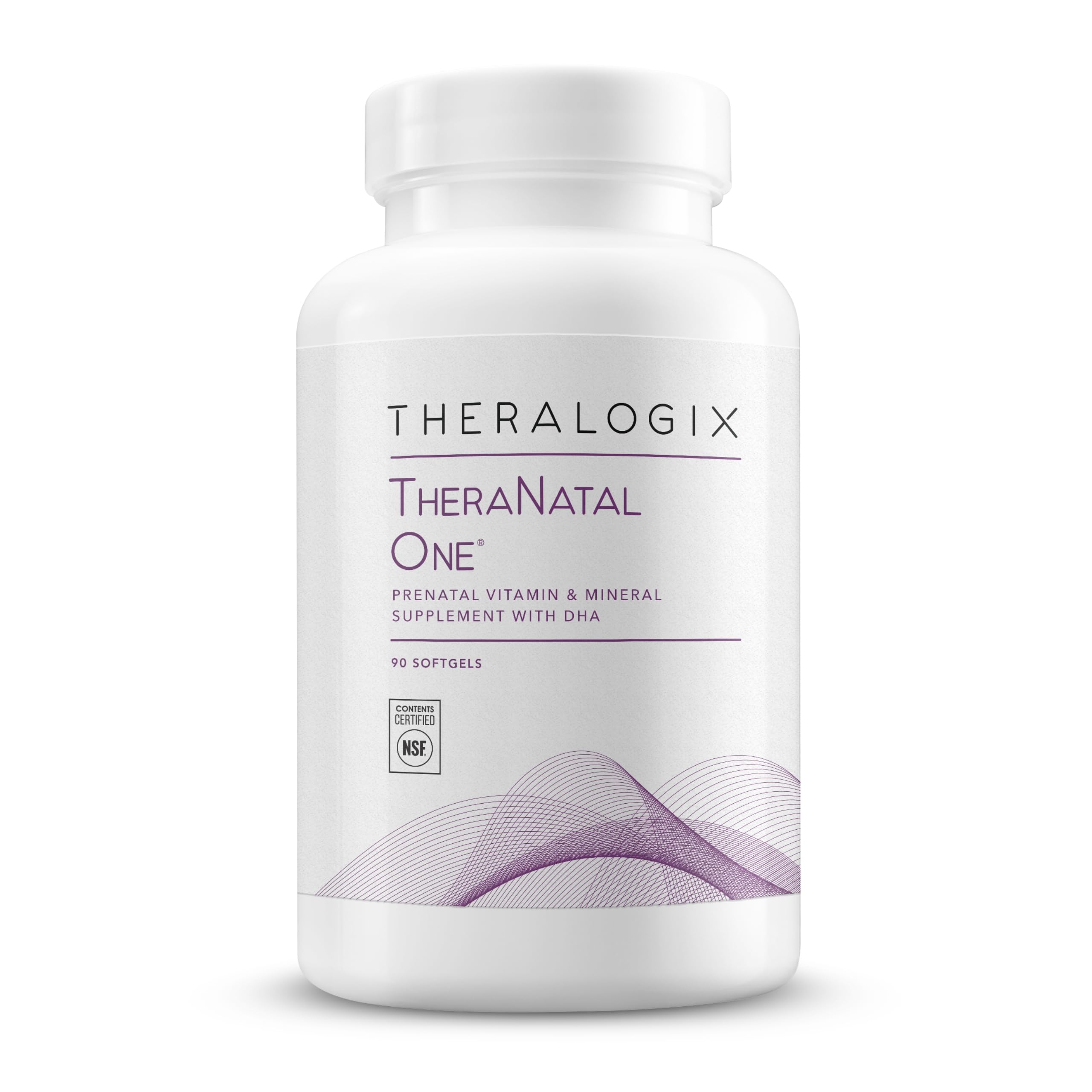 Theralogix TheraNatal One Prenatal Vitamin bottle with 90 softgels