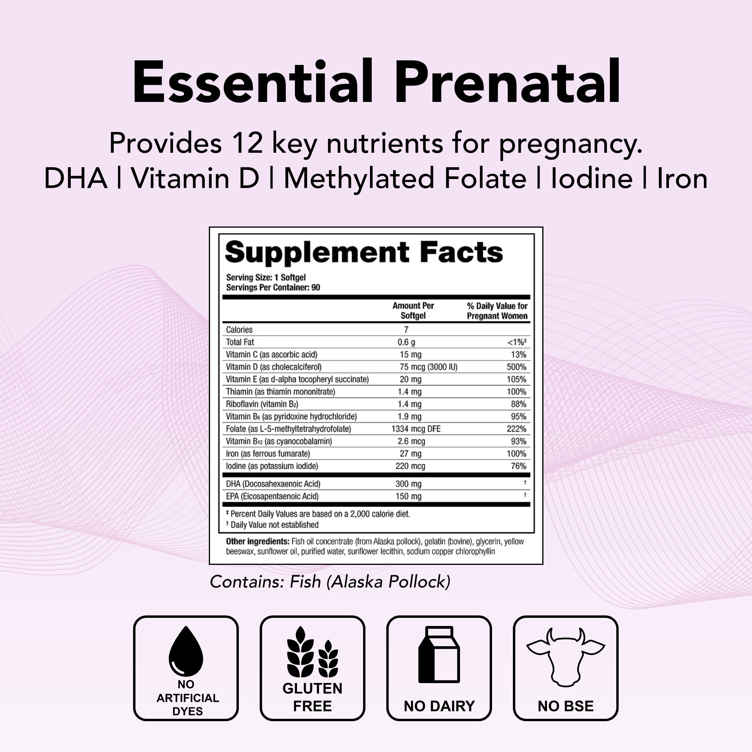 Close-up of TheraNatal One prenatal vitamin softgels