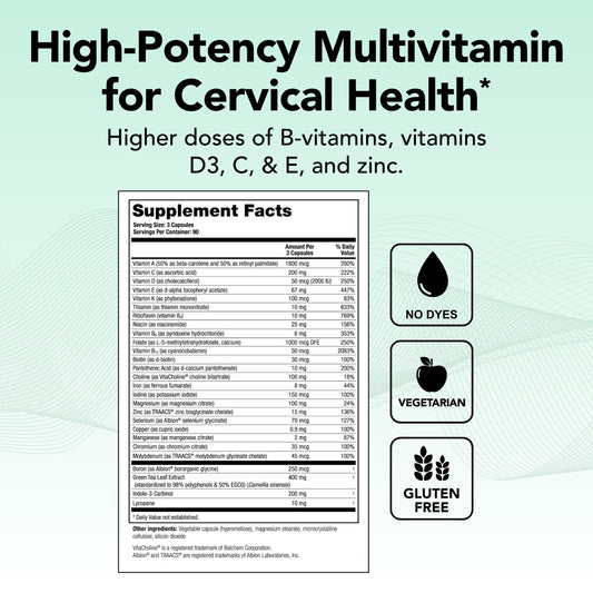 Close-up of ProCerv HP bottle label