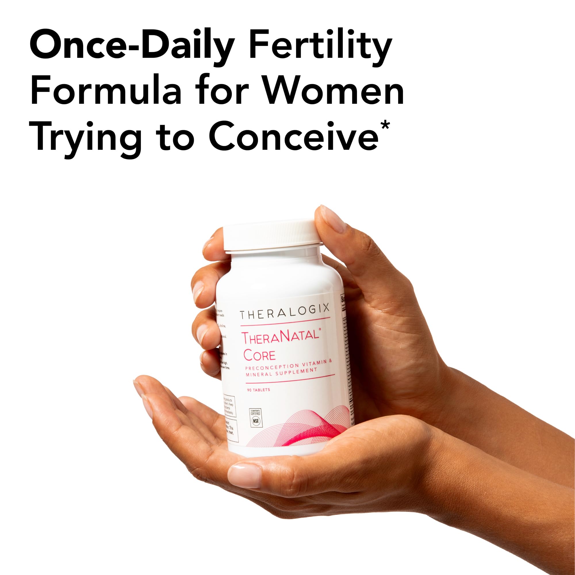 90-day supply packaging for TheraNatal Core Preconception Vitamin