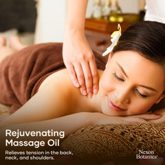 Massage therapist applying the oil during therapy