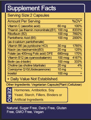 Close-up of TheraSuva Vitamin B-Complex softgels