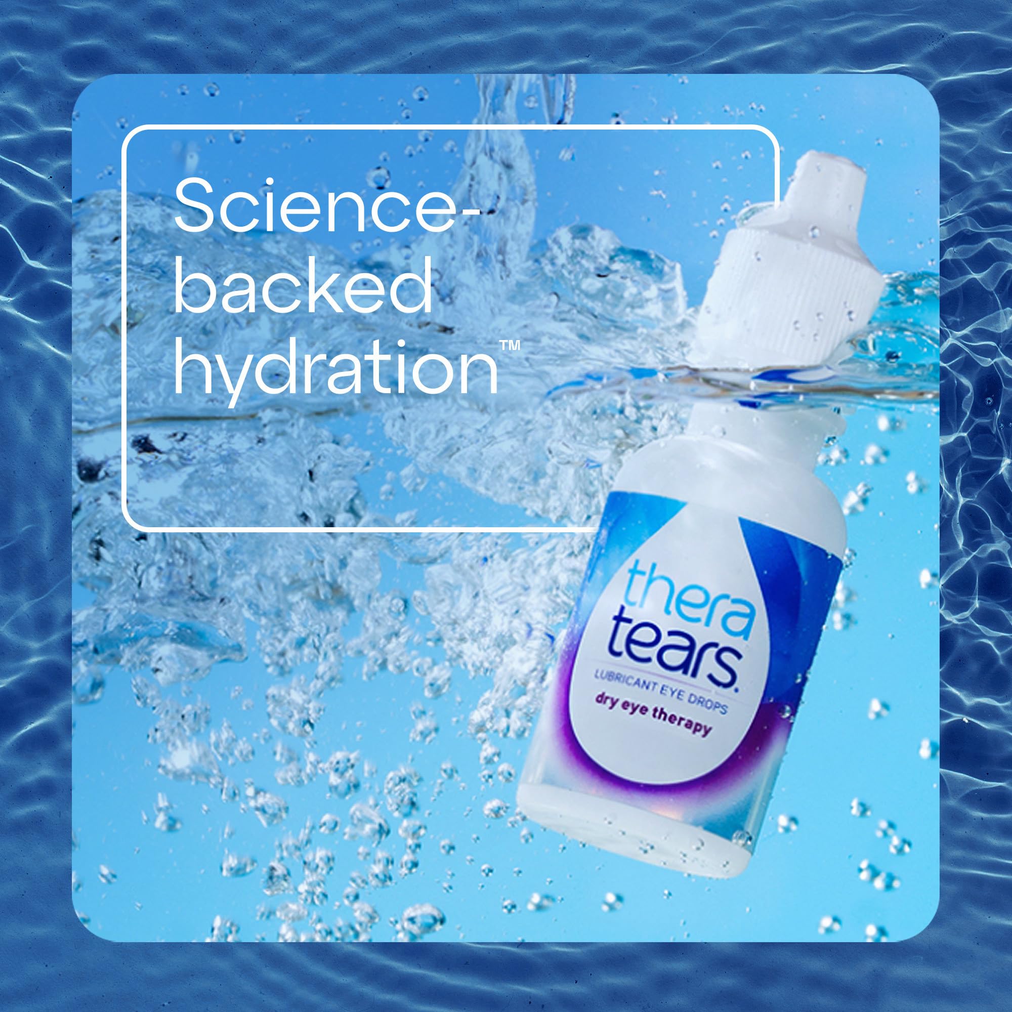 Graphic highlights OxyLytes electrolytes in a natural-tears-inspired formula.