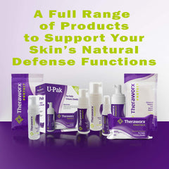THERAWORX PROTECT kitchen-counter bottle supports family-use hygiene routines