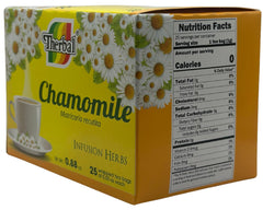 Therbal Chamomile Tea sachets back view