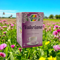 Therbal Valerian Tea packaging label