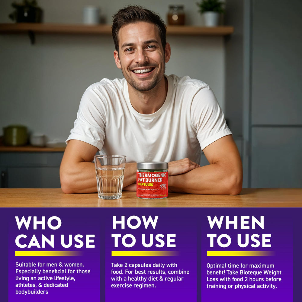 Nutrition facts and supplement details on the Thermogenic Fat Burner label
