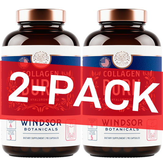 Two-pack Thermogenic Multi Collagen Burn capsules bottle on a product display
