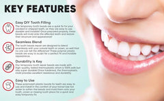 DIY tooth repair beads showing easy moldability