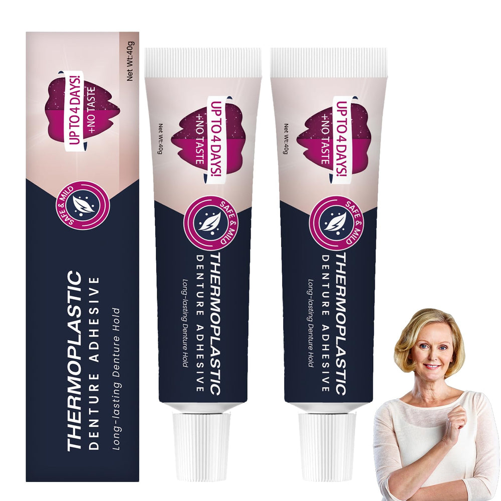 Thermoplastic denture adhesive packaging