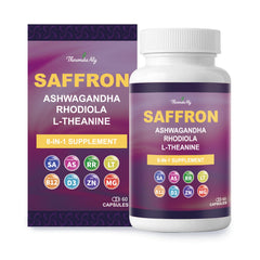 Theronika Aly Saffron bottle with 60 vegan capsules