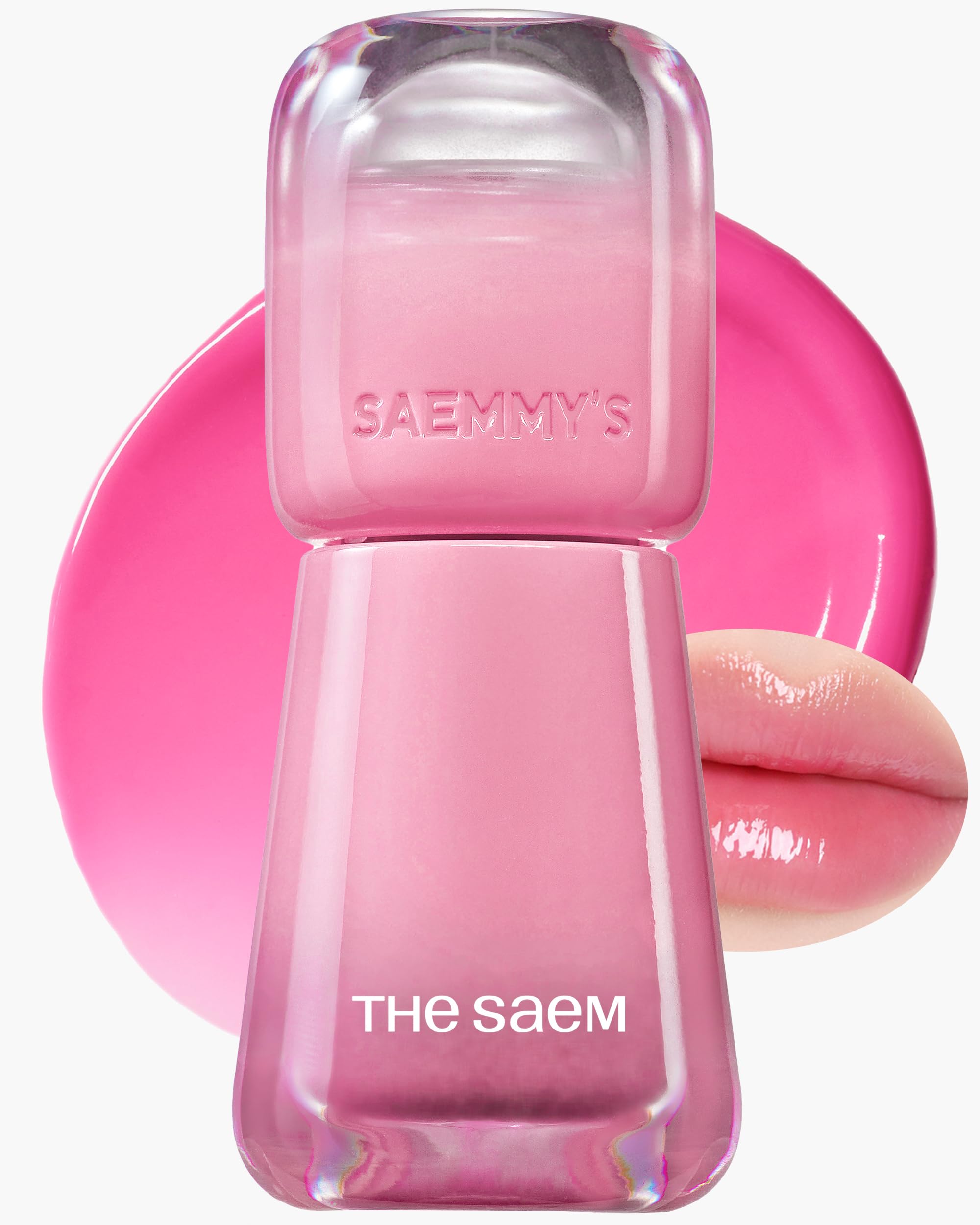 THESAEM Ade Shot Tint bottle close-up showing vibrant color and hydrating shine.